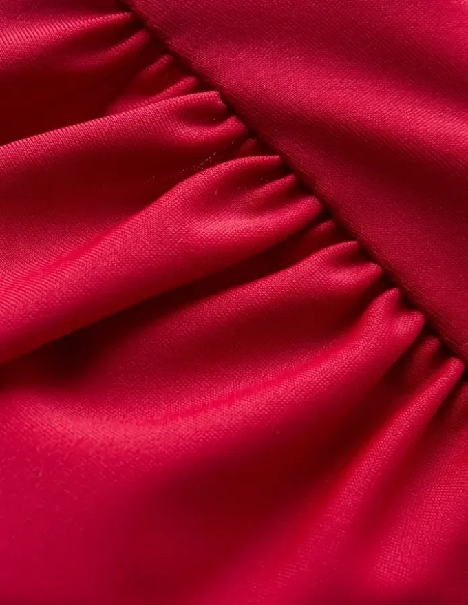 Kythira Ruched Bikini Top Merida Red