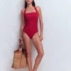 Kythira Ruched Swimsuit Merida Red