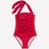 Kythira Ruched Swimsuit Merida Red