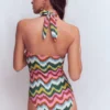 Kythira Ruched Swimsuit Multi, Zig Zag Wave