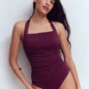 Kythira Ruched Tankini Chocberry