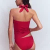 Kythira Ruched Tankini Merida Red
