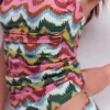 Kythira Ruched Tankini Multi Zig zag wave