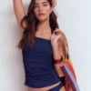 Kythira Ruched Tankini Navy