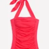 Kythira Ruched Tankini Red