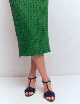 Lace Pencil Skirt Fresh Green