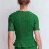 Lace Peplum Top Verdant Green Lace Peplum Top Verdant Green