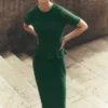 Lace Peplum Top Verdant Green Lace Peplum Top Verdant Green