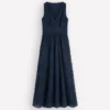 Lace Plunge Neck Panel Dress Navy Lace Plunge Neck Panel Dress Navy
