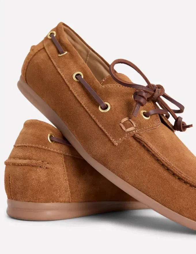Lace-Up Boat Shoe Tan Lace-Up Boat Shoe Tan