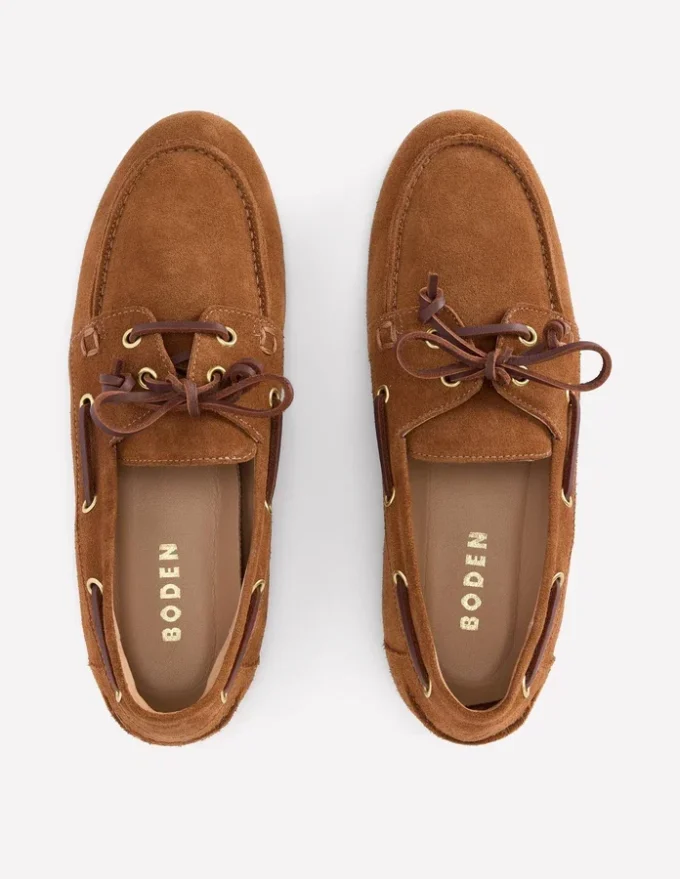 Lace-Up Boat Shoe Tan Lace-Up Boat Shoe Tan