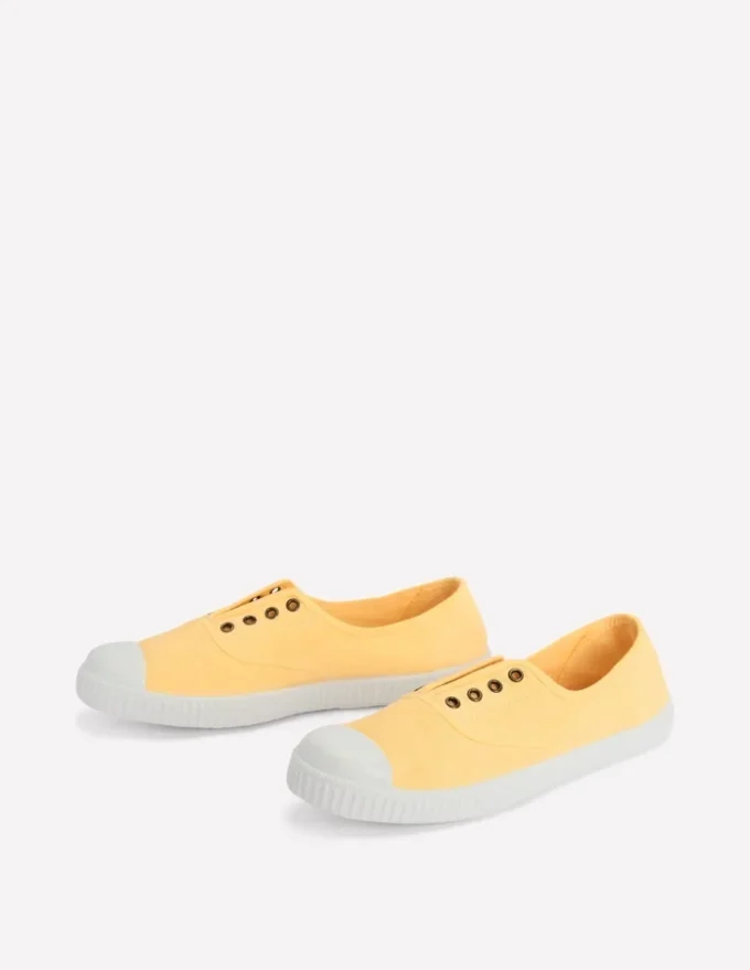 Laceless Canvas Plimsoll Buttercream Laceless Canvas Plimsoll Buttercream