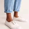 Laceless Canvas Plimsoll Ivory