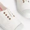 Laceless Canvas Plimsoll Ivory