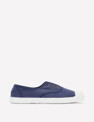 Laceless Canvas Plimsoll Navy