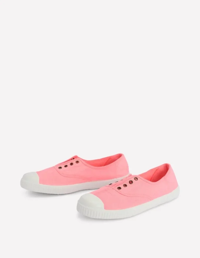 Laceless Canvas Plimsoll Spring Blossom Pink Laceless Canvas Plimsoll Spring Blossom Pink