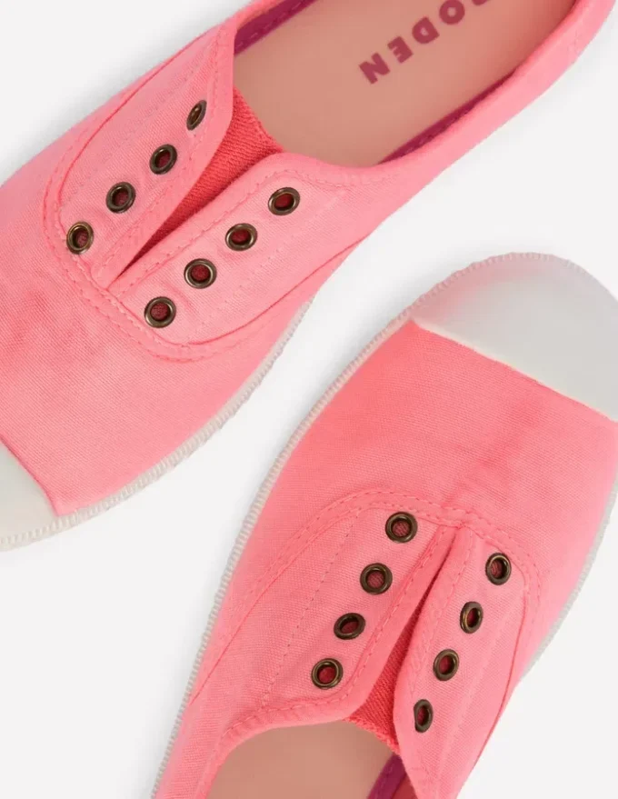 Laceless Canvas Plimsoll Spring Blossom Pink Laceless Canvas Plimsoll Spring Blossom Pink