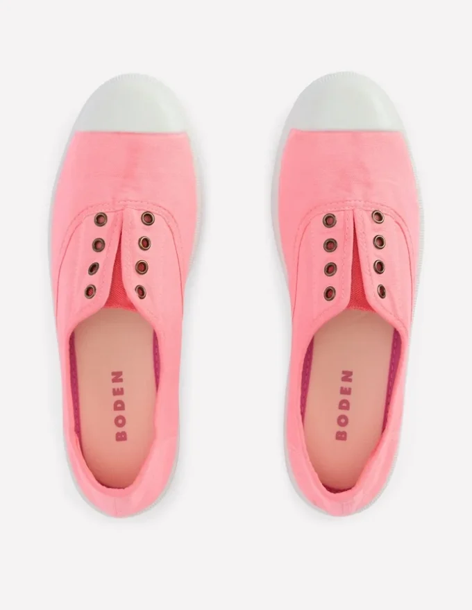 Laceless Canvas Plimsoll Spring Blossom Pink Laceless Canvas Plimsoll Spring Blossom Pink