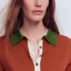 Lara Cotton Henley Jumper Barn Red Lara Cotton Henley Jumper Barn Red