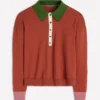 Lara Cotton Henley Jumper Barn Red Lara Cotton Henley Jumper Barn Red