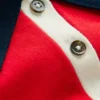 Lara Cotton Henley Jumper Red Lara Cotton Henley Jumper Red