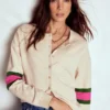 Lara Relaxed Cotton Cardigan Oatmeal Melange Lara Relaxed Cotton Cardigan Oatmeal Melange