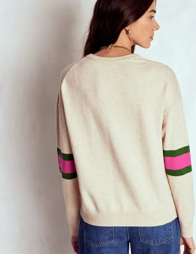 Lara Relaxed Cotton Cardigan Oatmeal Melange Lara Relaxed Cotton Cardigan Oatmeal Melange