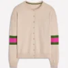 Lara Relaxed Cotton Cardigan Oatmeal Melange Lara Relaxed Cotton Cardigan Oatmeal Melange