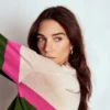 Lara Relaxed Cotton Jumper Courtyard Green / Pink Yarrow Lara Relaxed Cotton Jumper Courtyard Green / Pink Yarrow