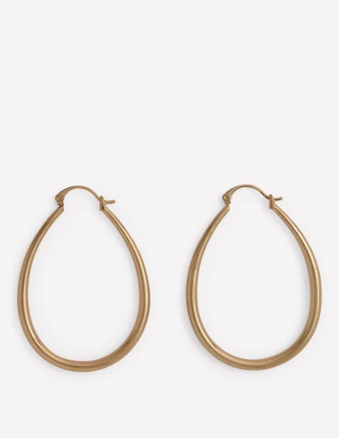 Large Metal Hoops Gold Colour Large Metal Hoops Gold Colour
