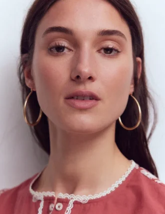 Large Metal Hoops Gold Colour