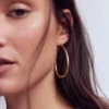Large Metal Hoops Gold Colour Large Metal Hoops Gold Colour