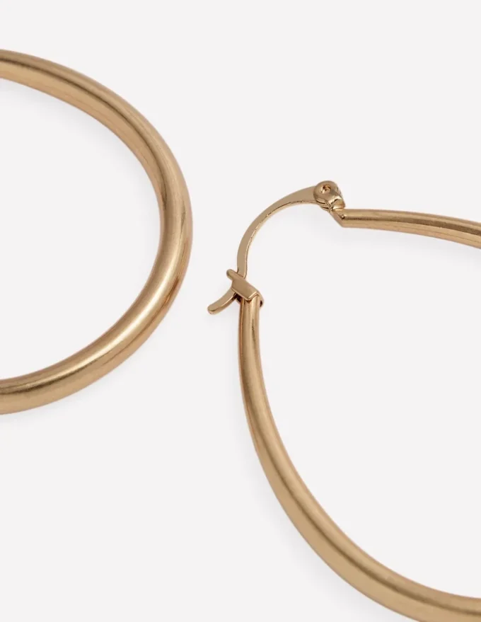 Large Metal Hoops Gold Colour Large Metal Hoops Gold Colour