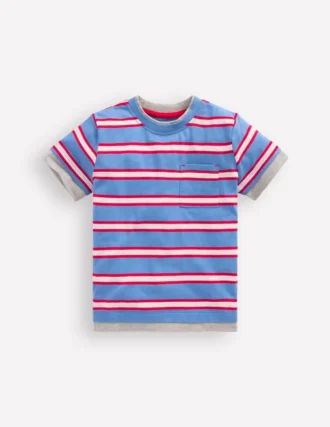 Layered Look T-shirt Blue/Red