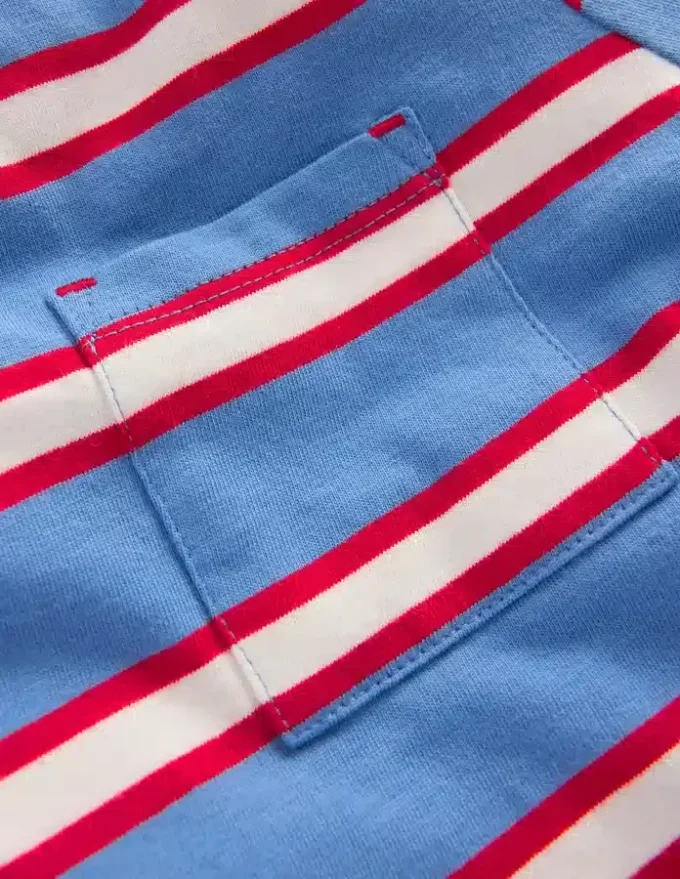 Layered Look T-shirt Blue/Red