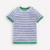 Layered Look T-shirt Bright Blue/Ivory