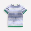Layered Look T-shirt Bright Blue/Ivory