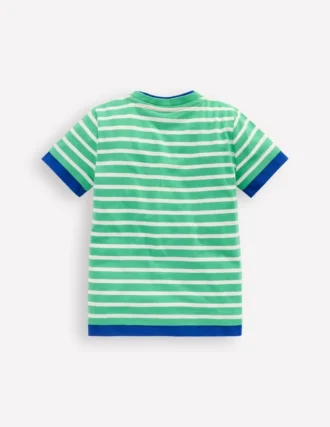 Layered Look T-shirt Pea Green/Ivory
