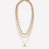Layering Necklace Gold Colour Layering Necklace Gold Colour
