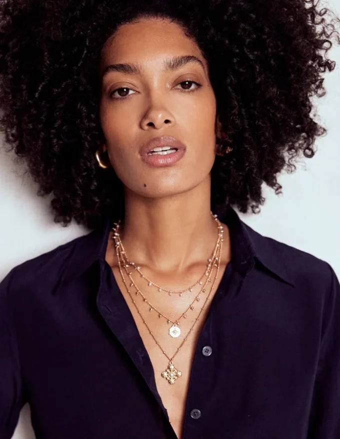 Layering Necklace Gold Colour Layering Necklace Gold Colour