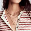 Layering Necklace Gold Colour Layering Necklace Gold Colour