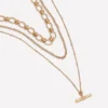 Layering Necklace Gold Colour Layering Necklace Gold Colour