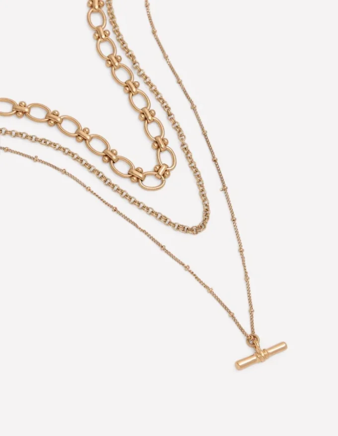 Layering Necklace Gold Colour Layering Necklace Gold Colour