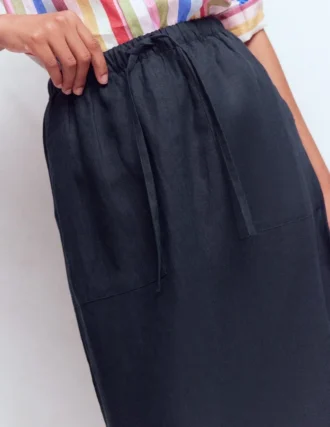 Layla Linen Skirt Navy