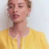 Leah Short Sleeve Linen Top Sunshine Yellow Gingham Leah Short Sleeve Linen Top Sunshine Yellow Gingham