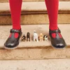 Leather T-bar Flats Black Leather T-bar Flats Black