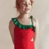 Lettice Cut Out Swimsuit Strawberry