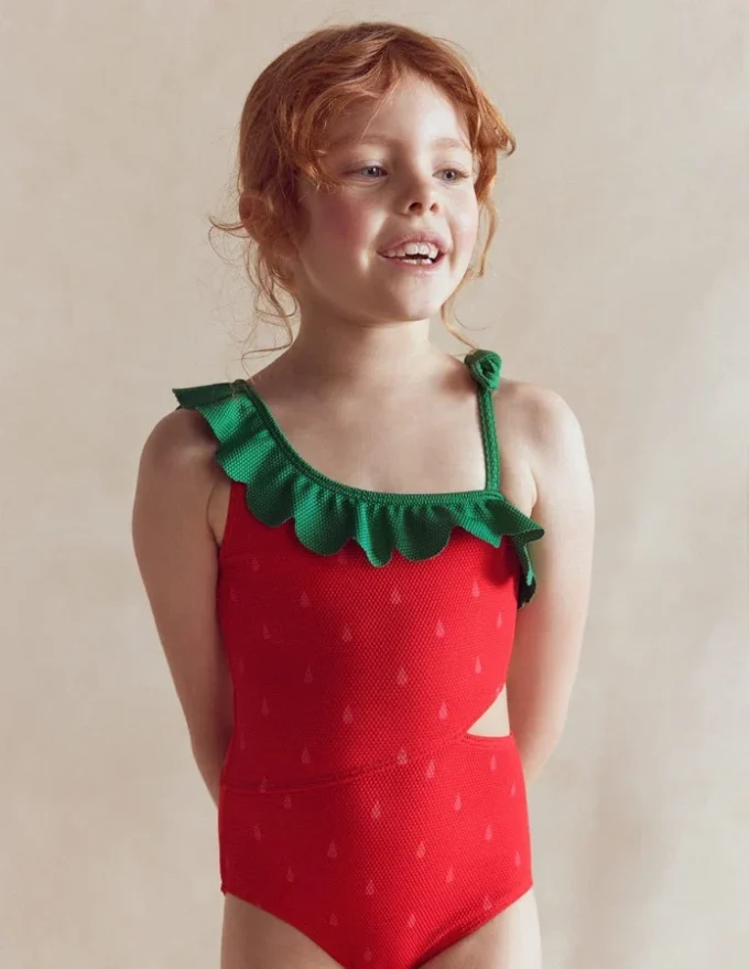 Lettice Cut Out Swimsuit Strawberry