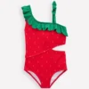 Lettice Cut Out Swimsuit Strawberry