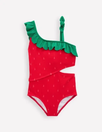 Lettice Cut Out Swimsuit Strawberry